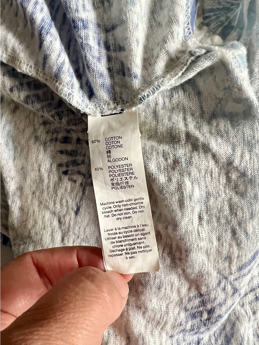 Gap Blue Palm-Print Tank Top - Women - Picture 3 of 5